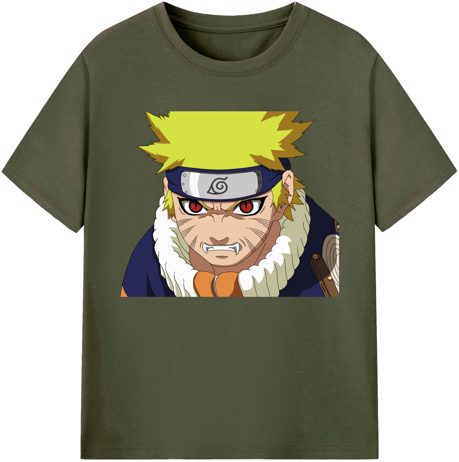 （画像用） NARUTO -ナルト- うずまき ナルト Uzumaki Naruto 綿100％ メンズ半袖Tシャツ｜肌触りやわらか＆通気性